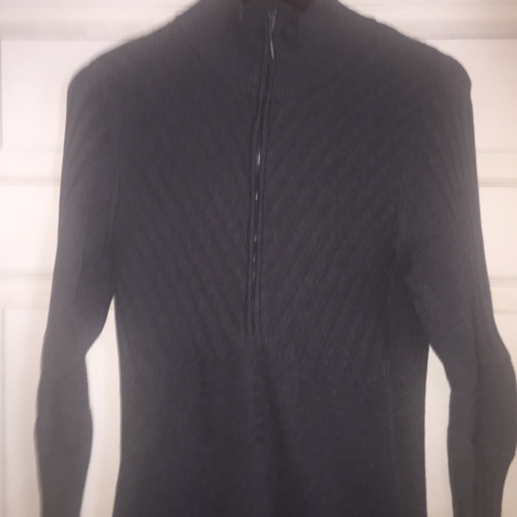 𝅺Athleta gray half-zip sweater dress size medium m - Picture 2 of 5